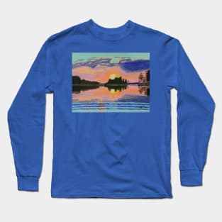 Summer sunset in Trakai, Lithuania Long Sleeve T-Shirt